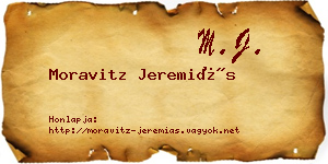 Moravitz Jeremiás névjegykártya